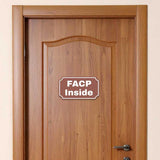 Notched Standard FACP Inside Wall or Door Sign | Facilities and Rooms Sign