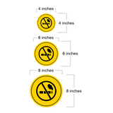 Circle Plus No Smoking Wall or Door Sign | Easy Installation | Health & Safety Signage