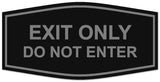 Signs ByLITA Fancy Exit Only Do Not Enter Sign | Legible Lettering | Easy No-Tool Installation | Powerful Foam Tape