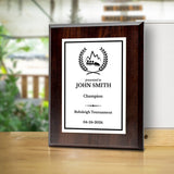 Bobsleigh Customizable Wooden Award Plaque | Easel Mount Option | Achievement and Recognition Personalizable Plaques | Sports Award