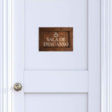 Classic Framed Plus Sala de Descanso Door or Wall Sign | Spanish - Office Room & Area Signs