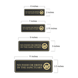 Standard Plus No Food or Drink in the Sanctuary Wall or Door Sign | Workplace Hygiene Signage