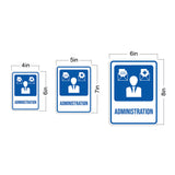 Portrait Round Plus Administration Wall or Door Sign | General Public Signage