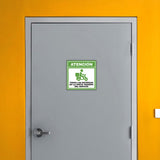 Square Plus Atención Todas Las Entregas En La Parte Trasera Del Edificio Wall or Door Sign | Spanish | Health & Safety Warehouse Business Signage