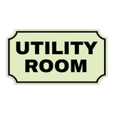 Notched Standard Utility Room Wall or Door Sign | Facilities and Rooms Sign