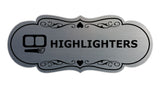 Signs ByLITA Designer Highlighters Makeup Area Wall or Door Sign