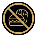 Signs ByLITA Circle No Food Allowed Graphic Door or Wall Sign | Easy Installation | Durable Construction | Promote Health And Safety | Caution Warning Sign for Home, Business and Office Spaces
