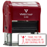 Vivid Stamp Thank you for being alongside me and cheering me up Self-Inking Rubber Stamps