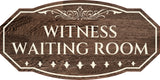Victorian Plus Witness Waiting Room Wall or Door Sign | Legal and Courtroom Decoration