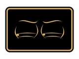 Signs ByLITA Classic Framed Two Eyes Graphic Surveillance Wall or Door Sign