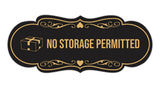 Signs ByLITA Designer No Storage Permitted Wall or Door Sign