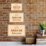 Classic Framed Plus Área de Adoración — Worship Area Door or Wall Sign | Spanish - Church Room & Area Signs