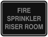 Signs ByLITA Classic Framed FIRE SPRINKLER RISER ROOM Door or Wall Sign Durable Plastic | Easy Installation | Elegant Design