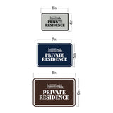 Signs ByLITA Classic Framed Private Residence Wall or Door Sign