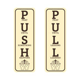 Signs ByLITA Vertical Push and Pull - Christian Door Signs (Push Pull Christian Acronym) Door Sign