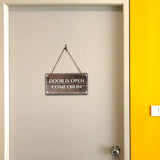 Business Office and Home Signs | Rustic Oak Wood 5 x 10" Hanging Signs