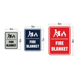 Signs ByLITA Portrait Round Fire Blanket Door or Wall Sign Easy Installation | Health And Safety | Building And Danger Signs