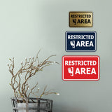 Classic Framed Restricted Area Wall or Door Sign