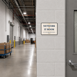 Classic Framed Plus Network & IT Room — Authorized Personnel Only — Wall or Door Sign | Specialist Room - Sign