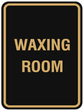 Signs ByLITA Portrait Round Waxing Room Sign - Laser-Engraved Lettering | Durable ABS Plastic | Vibrant Colors | Powerful Foam Tape