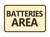 Signs ByLITA Classic Framed Batteries Area Wall or Door Sign