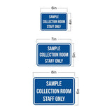 Classic Framed Plus Sample Collection Room Staff Only Door or Wall Sign | Medical Specialism Rooms