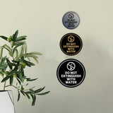 Circle Do Not Extinguish With Water Wall or Door Sign