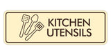 Signs ByLITA Standard Kitchen Utensils Door or Wall Sign Easy Installation | Durable Construction | Kitchen Essentials | Hygiene | AirBnB Signs