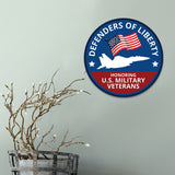 Circle Plus Defenders of Liberty: Honoring U.S. Military Veterans Door or Wall Sign Honor Veterans with Military Signs | US Pride | Veteran Gratitude and Discount Signs