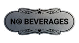 Signs ByLITA Designer No Beverages Wall or Door Sign | Office & General Public Signage