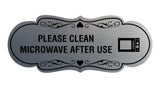 Signs ByLITA Designer Please Clean Microwave After Use Wall or Door Sign