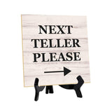 Touch-Free & Do Not Disturb Table Signs 5"x 5" Square Table Sign With Acrylic Easel
