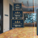Classic Framed Plus Officina de Iglesia — Church Office Door or Wall Sign | Spanish - Inspirational & Scripture Signs