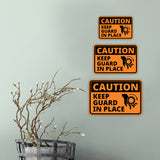 Classic Framed Plus Caution Keep Guard In Place Wall or Door Sign | Workplace Safety Compliance Signs