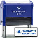 Vivid Stamp Today's Reflections Self-Inking Rubber Stamps Teachers And Schools | Motivational Stamps For Children | Re-inkable Ink Pad