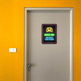 Portrait Round Plus Gamers Only Beyond This Point Wall or Door Sign | Easy Installation | Gaming | Home Decor