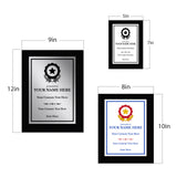 Employee Of The Month Customizable Black Frame Award Plaque | Easel Mount Option | Recognition of Achievement and Service Personalizable Plaques