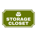 Notched Standard Storage Closet Wall or Door Sign | Facilities and Rooms Sign