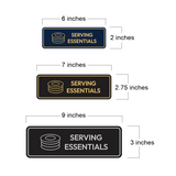 Signs ByLITA Standard Serving Essentials Door or Wall Sign Easy Installation | Durable Construction | Kitchen Essentials | Hygiene | AirBnB Signs