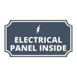Notched Standard Electrical Panel Inside Wall or Door Sign | Facilities and Rooms Sign