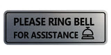 Standard Please Ring Bell for Assistance (Bell) Wall or Door Sign
