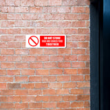 Standard Plus Do Not Store Raw And Cooked Food Together Door or Wall Sign
