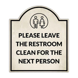 Please Leave The Restroom Clean For The Next Person' Headstone ? Wall/Door Restroom & Hygiene Sign