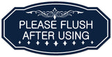 Signs ByLITA Victorian Please Flush After Using Wall or Door Sign - Easy Installation | Durable Wall or Door