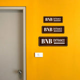 Standard Plus BNB Entrance (Left Arrow) Door or Wall Sign | BnB Hosting Signage