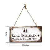 Spanish Signs - 5 x 10" Hanging Signs