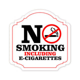 Heritage Plus No Smoking Including E-Cigarettes Wall or Door Sign | Workplace Health and Safety Signage