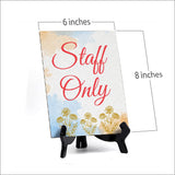 Signs ByLita Staff only, Blue Watercolor Table Sign (6 x 8")