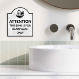 Attention This Sink is For Hand Wash Only' Headstone ? Wall/Door Restroom & Hygiene Sign