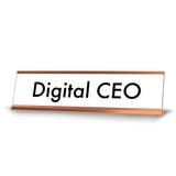 Digital CEO, Rose Gold Desk Sign (2 x 8")